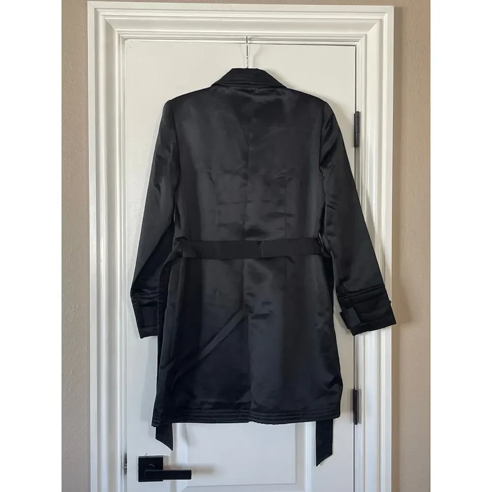 Women’s Willi Smith Lined Belted Jacket Coat Size Medium - Picture 5 of 6